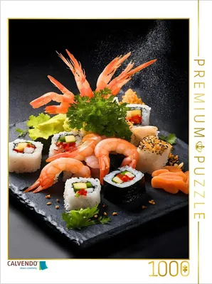 Produktbild von CALVENDO Puzzle Sushi - Geschmackssymphonie | 1000 Teile Lege-Größe 64x48cm Foto-Puzzle für glückliche Stunden
