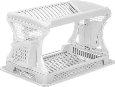 Obrázek produktu pro Odkapávač pro dřez Kinvara Bílý 47,5 x 30 x 27,5 cm