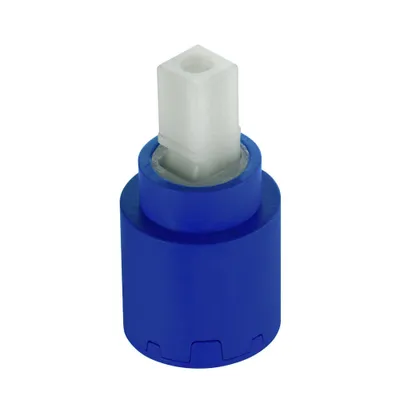 A close-up studio shot of a faucet cartridge.