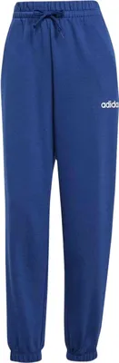 Produktbild von adidas Damen Essentials Linear French Terry Cuffed Pants, Dark Blue/White, L