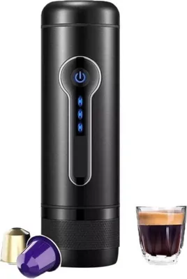 Obrázok produktu pre Happyment Prenosný kávovar - Bezdrôtový mini kávovar - Nabíjateľný - Na kapsule Nespresso® - Filtrovanie kávy - Samočistenie - 50 ml - Vysoká kvalita