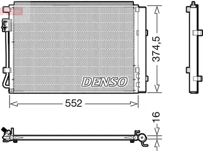 Produktbild von DENSO DCN41017 Kondensator Klimaanlage Klimakondensator für HYUNDAI VELOSTER (FS) +Trockner