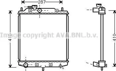 Produktbild von PRASCO DU2036 Kühler Wasserkühler Motorkühler für DAIHATSU CUORE IV (L501) MOVE (L6) CUORE III (L201)