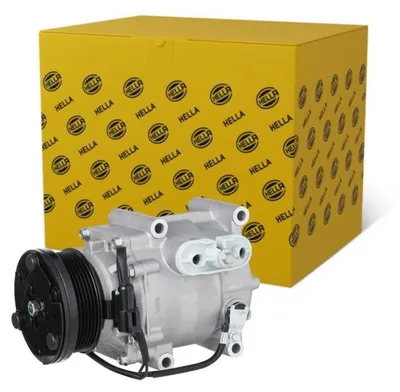 Image de Compresseur de climatisation 12 V, Ø 95 mm, HELLA Thermo-Expertise, compatible notamment avec la FORD FIESTA