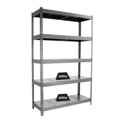 Produktbild von PROREGAL Schwerlastregal BIG METAL YETI FIVE | HxBxT 200x180x60cm | Fachlast 400kg | Grau