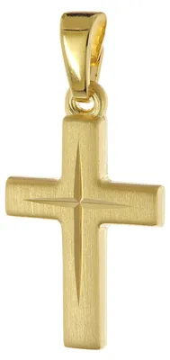 Produktbild von trendor 21990 Kreuz-Anhänger 925 Silber Vergoldet 16 mm