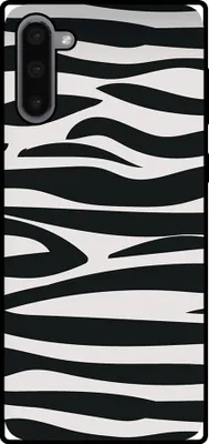 Produktbild von Smartphonica Handytasche geeignet für Samsung Galaxy Note 10 mit Zebradruck - TPU zurück Abdeckung Fall Zebra-Design - Schwarz Weiß