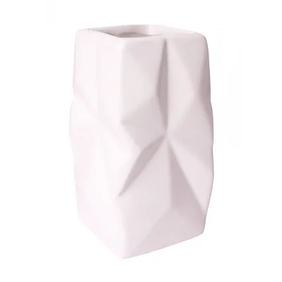 Obrázek produktu pro Koupelnový keramický set ORIGAMI bílá Mybesthome název: kalíšek na zubní kartáček