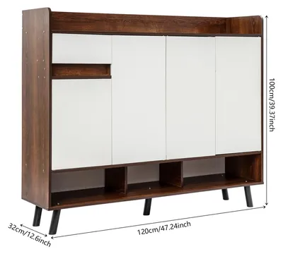 Image de Armoire à chaussures - Rangement à chaussures - Meuble à chaussures - Armoire à chaussures avec tiroir