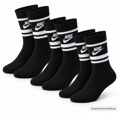 Produktbild von NIKE DX5089-010 Nike Sportswear Everyday Essential Socks Unisex Schwarz-Weiss M