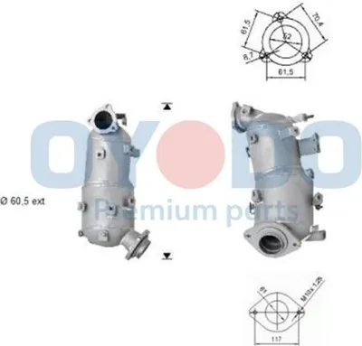 Produktbild von Oyodo 20N0053-OYO Dieselpartikelfilter DPF Rußpartikelfilter für TOYOTA AURIS (NRE15, ZZE15, ADE15, ZRE15, NDE15) Euro 4 Abgasanlage Diesel