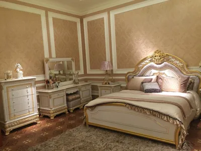 Produktbild von Klassisches Bett Barock Rokoko Doppel Hotel Betten Polsterbett Doppelbett Neu