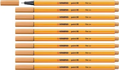 Produktbild von Fineliner - STABILO point 88 - 10er Pack - ocker dunkel