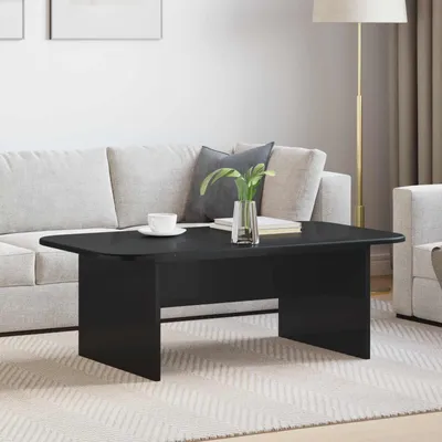 Image de Maison Exclusive - Table basse noire 93 x 53 x 33 cm Matériau dérivé du bois
