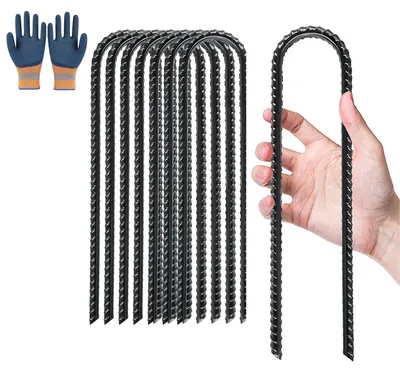 Image de 8 piquets en forme de U, piquet de 30 cm pour tentes