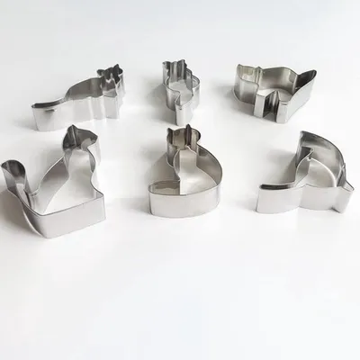 Keksausstechformen 6 Stück - Edelstahl Katzenformen - Für Kinder - Ideal zum Backen - ShopVlot
