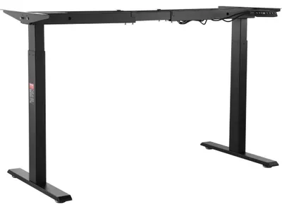 Obrázek produktu pro Elektricky nastavitelný psací stůl Bureauframe – výška 70-117 cm, délka 110-178 cm, ocel, černá barva