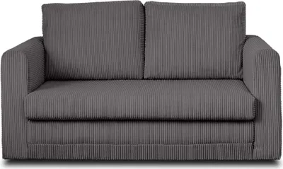 Produktbild von Best Möbel Marilia - 2-Sitzer Sofa, mit Schlaffunktion, aus Cord , Grau