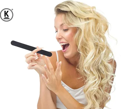 Produktbild von Professionelles Sandblatt-Nagelfeilen-Set 180-240 gerade - 10 Stück schwarz