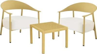 Produktbild von Gartenmöbel aus Metall und Kunststoff "Céora" - 2 Sitzplätze - Gelb