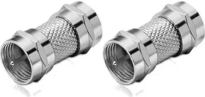 Produktbild von conecto F-Verbinder, F-Kupplung, F-Stecker auf F-Stecker, Adapter zur Verlängerung von Antennen-Kabel / Koaxial-Kabel, 2er Set