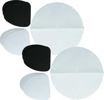 Produktbild von vhbw 6x Papierfilter, 6x Aktivkohlefilter, 6x Fettfilter Ersatz für DeLonghi 5525112800 für Fritteuse - 18-tlg. Filter-Set