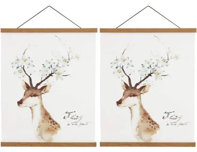 Productafbeelding van Magnetische houten wandplank, teakhout, 76L x 1,8B cm, 2 stuks