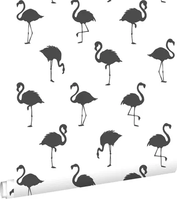 Obrázek produktu pro ESTAhome tapety plameňáci černobílé 53 cm x 10,05 m