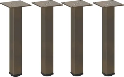 Produktbild von vidaXL Couchtischbeine 4 Stk. Naturstahl 42-44 cm Stahl