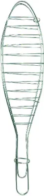 Produktbild von Fischgrillhalter 40cm, verchromt und rostfrei, für sicheren Halt beim Grillen