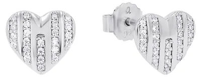 Produktbild von s.Oliver Damen Ohrstecker 2038767 Herz Silber synth. Zirkonia