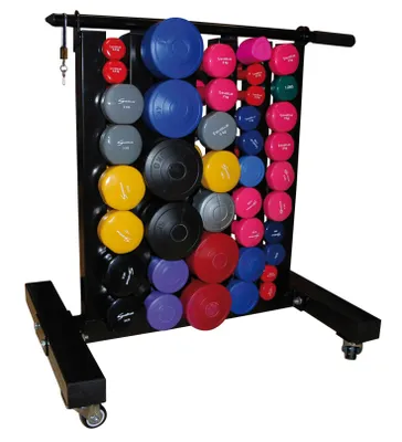 Produktbild von hantelablage aus schwarzem Stahl 70 x 10 x 70 cm
