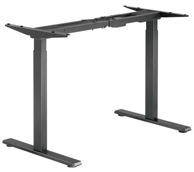 Zdjęcie produktu dla Stół biurko z regulowaną wysokością (720-1200 mm) - czarny, lakierowany stelaż - idealne do pracy i nauki