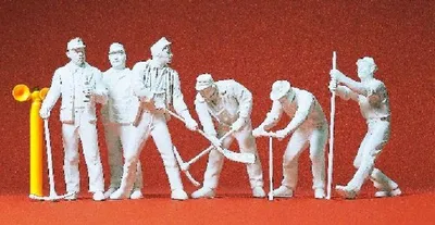 Produktbild von Preiser Gleisbauarbeiter. 6 Figuren 45182
