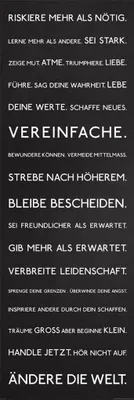 Produktbild von Riskiere mehr - Motivational Kunstdruck - Türposter Druck - Größe 53x158 cm