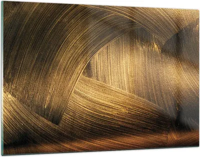 Produktbild von Bilder auf glas - Einteilig - Abstraktion Gold Textur - 120x80cm - Glasbilder - Wandbilder - Bilder - zum Aufhängen bereit - Wanddekoration aus Glas - Glas Bilder - Wandbild auf Glas - GAA120x80-4477