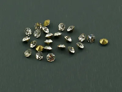 Produktbild von Vintageparts Strasssteine Glas silber 2,8mm Chatons 50 Stück