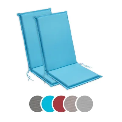 Produktbild von sleepling - 2er Set Hochlehner Auflage, Gartenstuhlauflage, 120 x 50 cm, 6 cm dick, rot