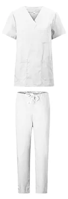 Productafbeelding van Dames V-hals Scrub Tuniek voor Professioneel Gebruik, Wit S