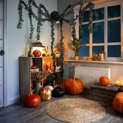 Image de Décoration d'Halloween - Araignée noire - Papier - 75 x 13 cm