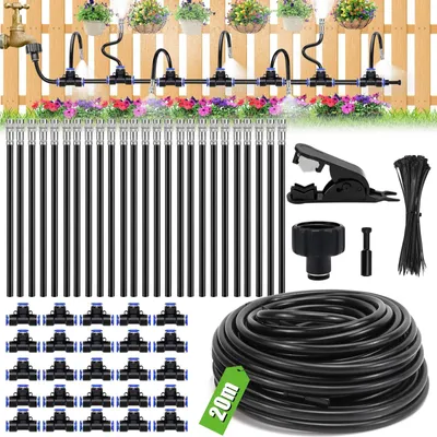 Immagine prodotto di Sistema di irrigazione a goccia con 25 ugelli in ottone per il giardino