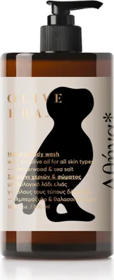 Image de Olive Era Gel Douche À L'huile D'olive Bio, Bois D'ambre Et Sel De Mer Athena 500 Ml