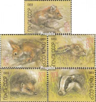 Produktbild von Briefmarken Sowjetunion 1989 Mi 5935-5939 (kompl.Ausg.) postfrisch Sowjet. Tiere