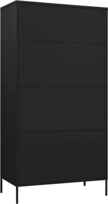Obrázok produktu pre vidaXL Šatníková skriňa čierna 90x50x180 cm Oceľ