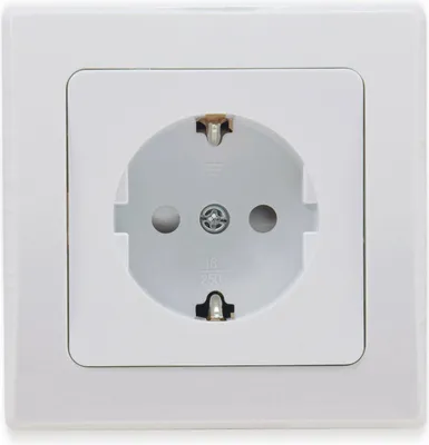 Immagine prodotto di Presa ChiliTec DELPHI con contatto di terra, da incasso, bianca 250V AC / 16A, incl. telaio, connessione a morsetto