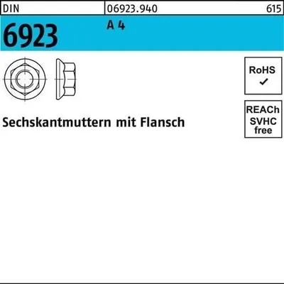 Produktbild von Reyher  Sechskantmuttern DIN 6923 A 4 M 8 A 4 (1000 Stück)