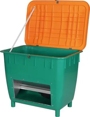 Produktbild von JOPA Streugutbehälter, 400 l, grün, mit Entnahmerutsche