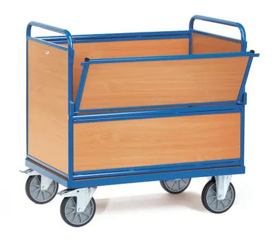 Produktbild von fetra 2872, Sperrholz, Stahl, Transportwagen, Blau, 600 kg, 4 Rad/Räder, 20 cm