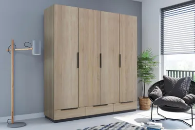 Produktbild von C3B Kleiderschrank mit Drehtür - 203 x 61 x 215 cm - Sonoma