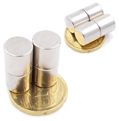 Produktbild von Aprilheld | 5 Scheiben - Magnete 10x10mm | N52 | Neodym-Scheibenmagnete